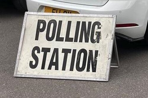 Polling Station sign Polling Station sign